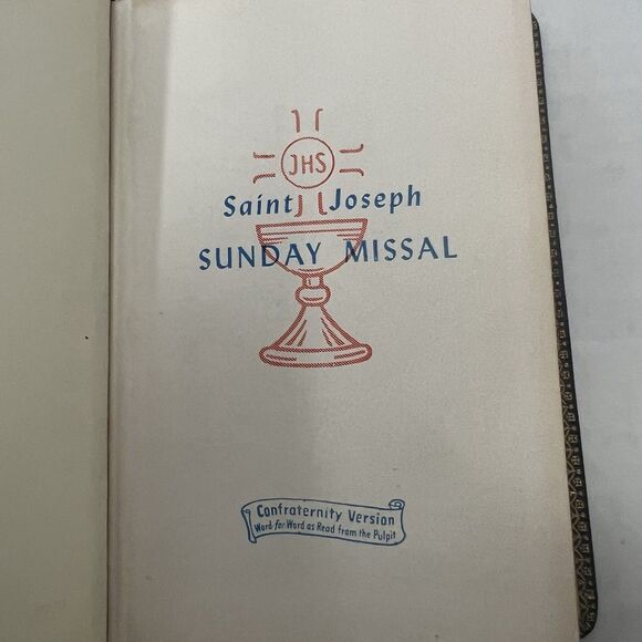 St Joseph Sunday Missal Large Type 1957 - Picture 4 of 6